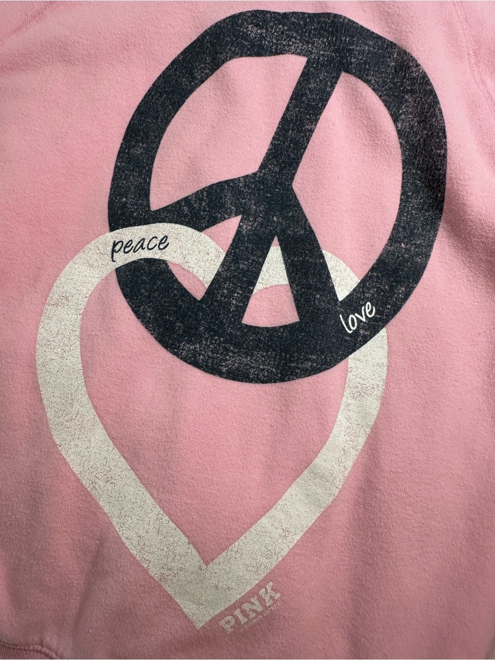 VS PINK • Y2K Peace, Love & Pink Pastel Zip Up Hoodie - Picture 10 of 16